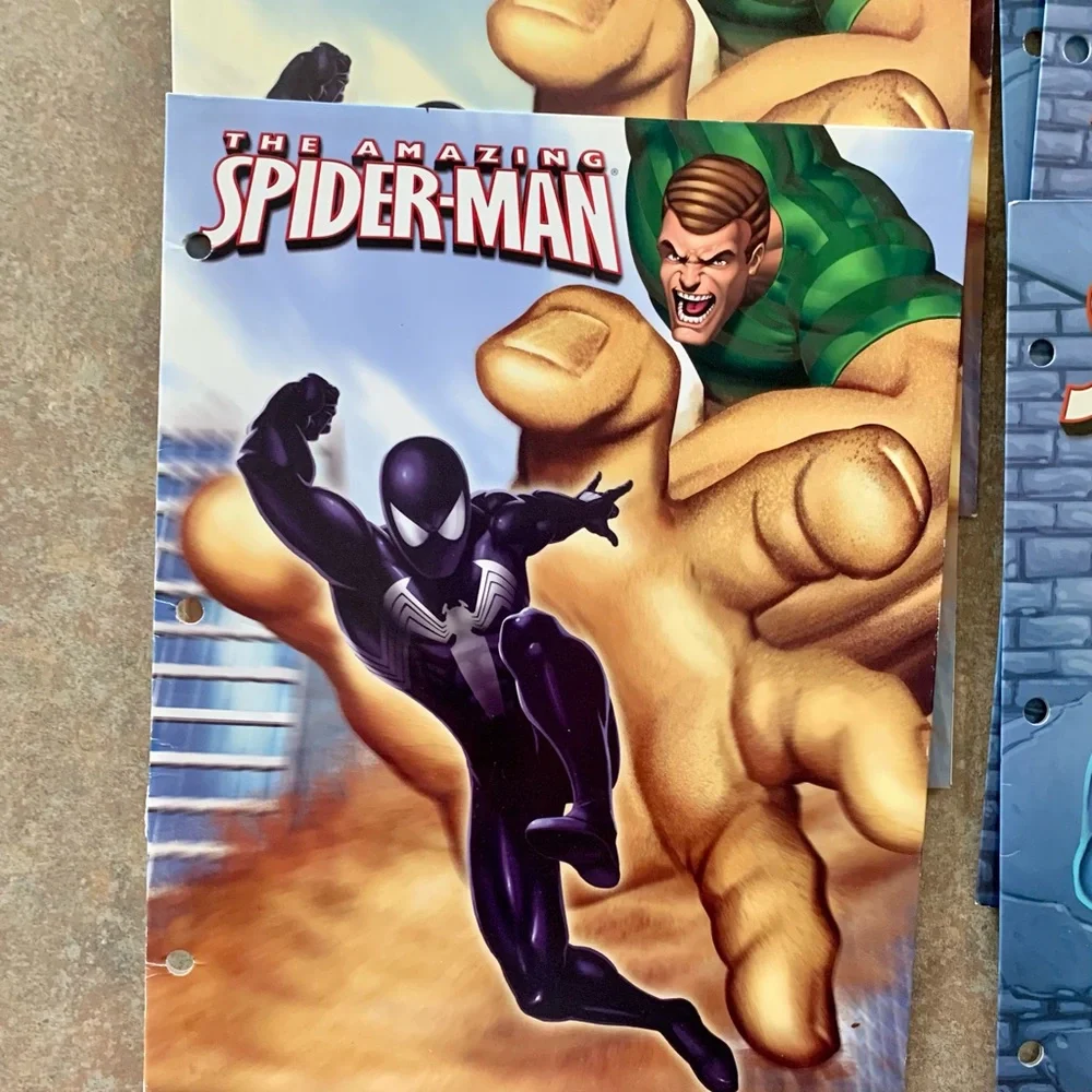 Near Vintage (2008) Lot Of Seven Spider-Man Folders
